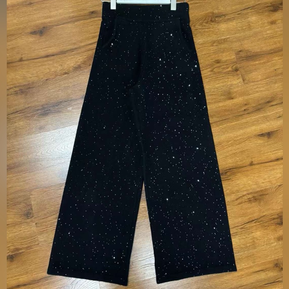 Brunello Cucinelli wool and cashmere blend wide straight leg pants with … - Picture 3 of 12